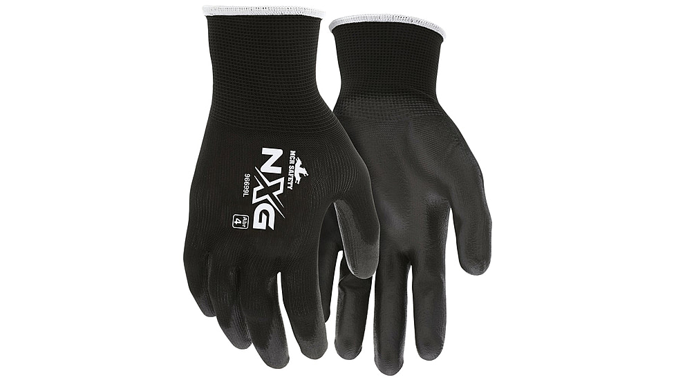 MCR Safety NXG Work Gloves, 13 Gauge Polyester Shell, PU Palm and ...