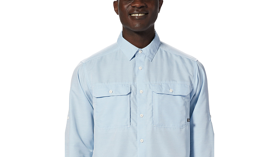 Mountain Hardwear Canyon Long Sleeve Shirt - Mens, Blue Chambray, Medium, 1648751453-M