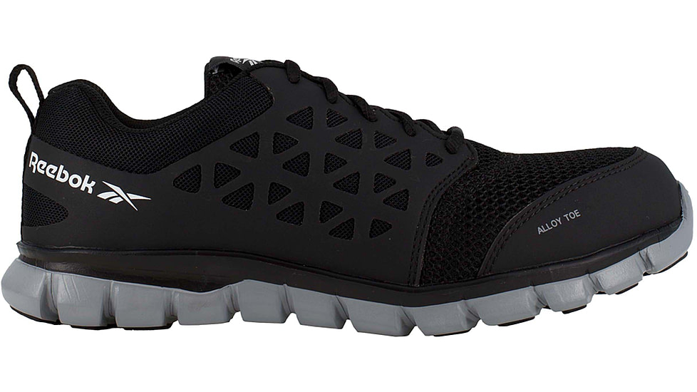 Reebok Mens Sublite Cushion Work Athletic Oxford Shoes, Black, 10.5, RB4041-BLACK-10.5-MENS-M
