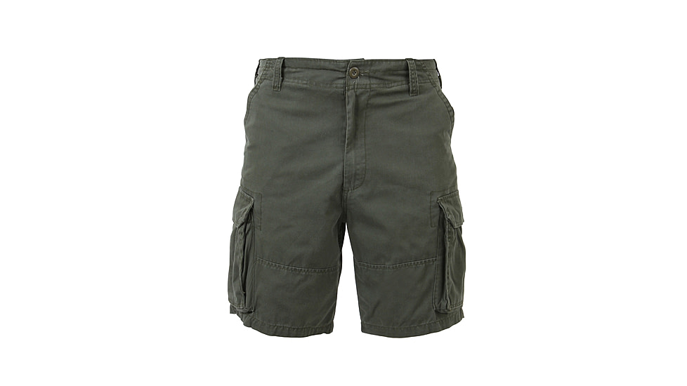 Rothco Vintage Solid Paratrooper Cargo Short, Olive Drab, Small, 2160-OliveDrab-S