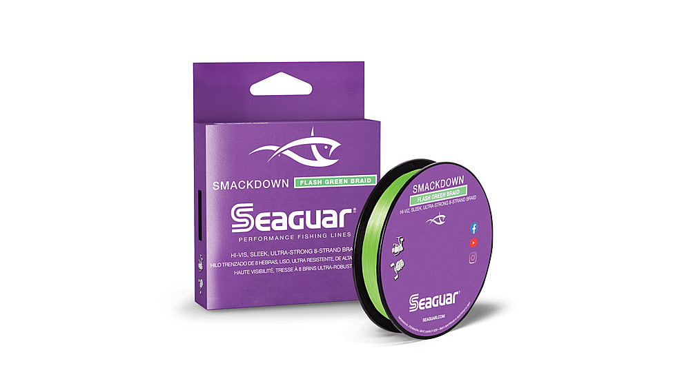 Seaguar Smackdown Flash Green Braid Fishing Line, 150 yards, 50 lbs, 50SDFG150