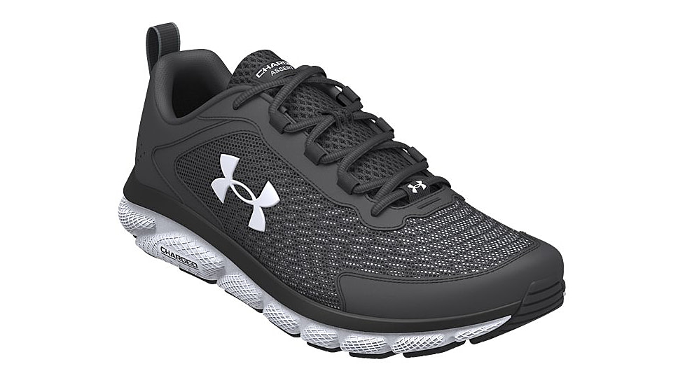 Under Armour Charged Assert 9 4E Running Shoes - Mens, Black / White, 12.5, 302485700112.5