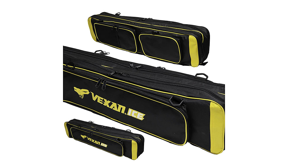 Vexan Ice Fishing Rod &amp; Tackle Bag 36 in Soft Case, Yellow, 2A-RB31-4ZKB