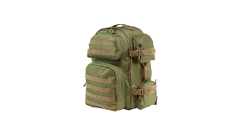VISM Tactical Backpack, Green w/Tan Trim CBGT2911