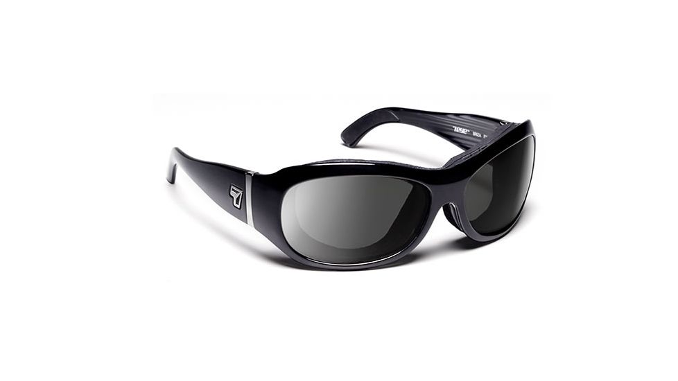 7 Eye Briza Glossy Black SharpView Gray Sunglasses 310541 