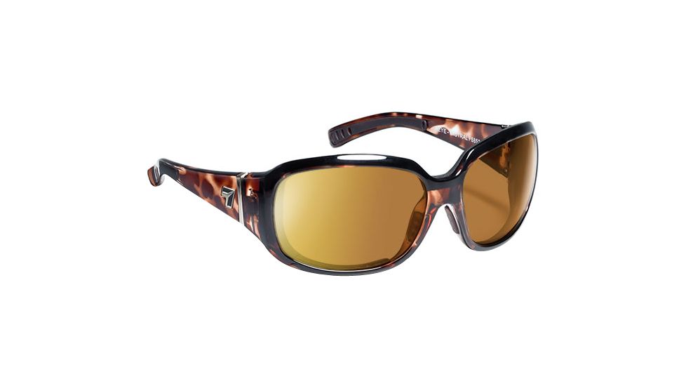 7 Eye Mistral Airdam Womens Sunglasses Leopard Tortoise Frame Sharpview Copper Lens 585342