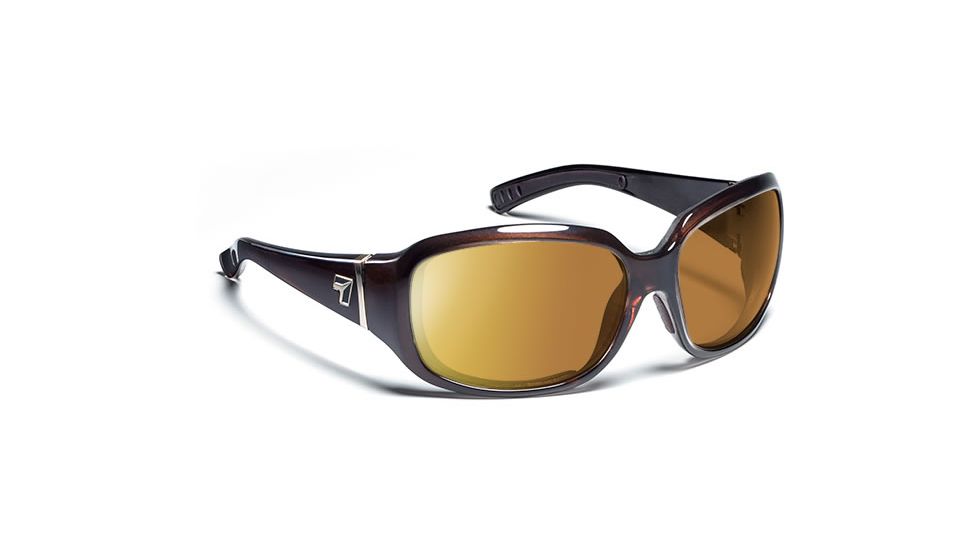 7 Eye 7eye Air Dam Sunglasses Mistral, Sharp View Gray Polarized PC Lens, Crystal Chocolate Frame, S-M , Women 583453