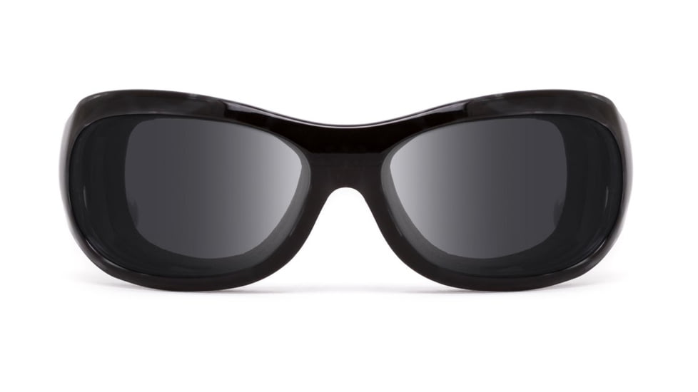 7Eye by Panoptix Womens AirShield Sedona Sunglasses, RX Ready, Black Pearl Frame, SharpView Polarized Gray Lens, M-L 325053