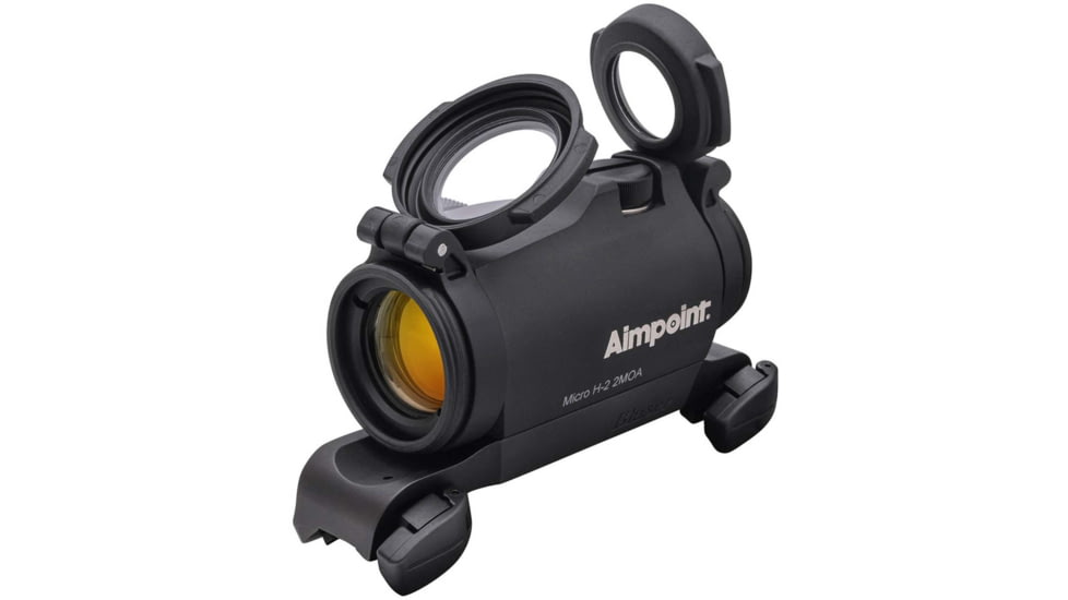 Aimpoint Micro H-2 Red Dot Reflex Sight, 2 MOA Dot Reticle, w/ Saddle Mount, Black, Semi Matte, Anodized, 200187