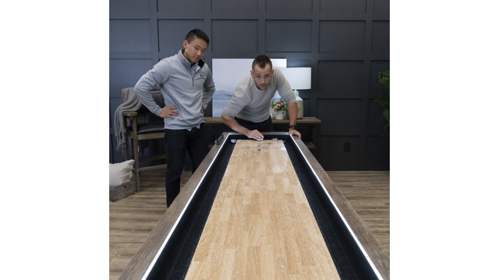 American Legend Brookdale 9ft Light Up Shuffleboard w/ Bowling 33