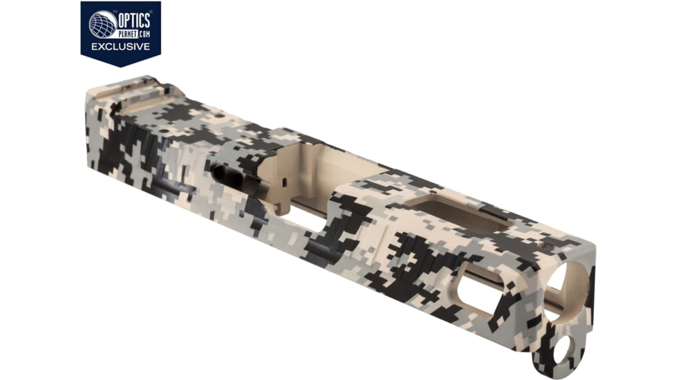 American Tactical Arms OPMOD ATA19 Badger Slide W/ Optic Cut, Glock 19, Gen 3, Tan Digital, SLD-ATA19-BDR-DIGI-TAN-RMR