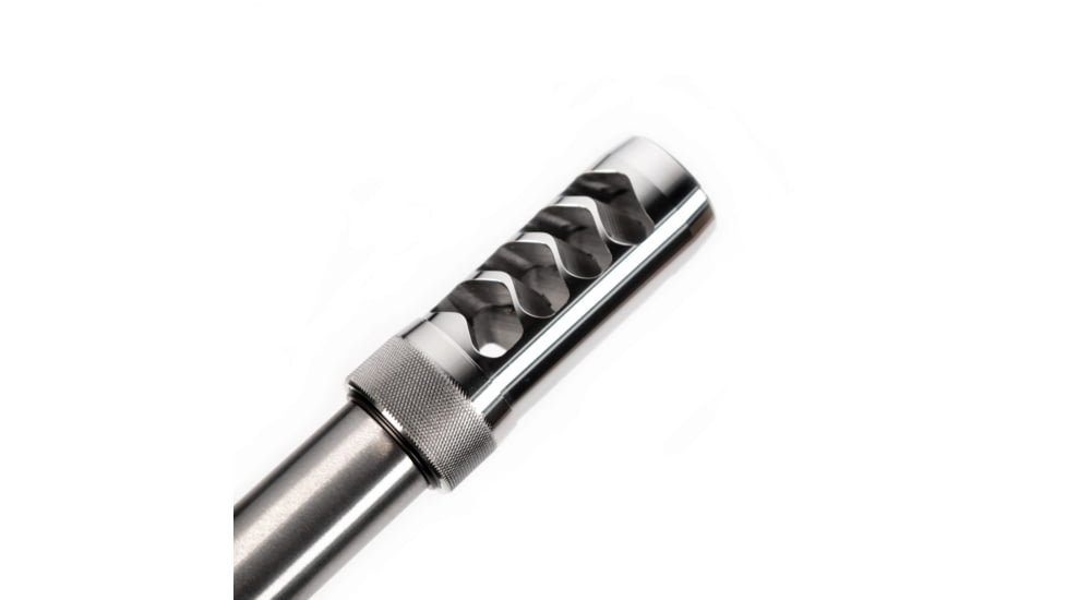 Area 419 The Hellfire Match Self-Timing Muzzle Brake, 6.5mm, 5/8-24 Threads, Raw Stainless, 419HFMAT-SS-6.5-5824