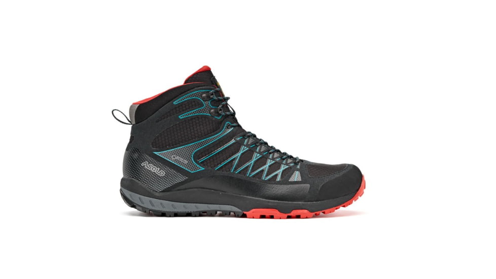 Asolo Grid Mid GV Hiking Shoes - Mens, Black/Red, 9.5 US, A40516-392-095
