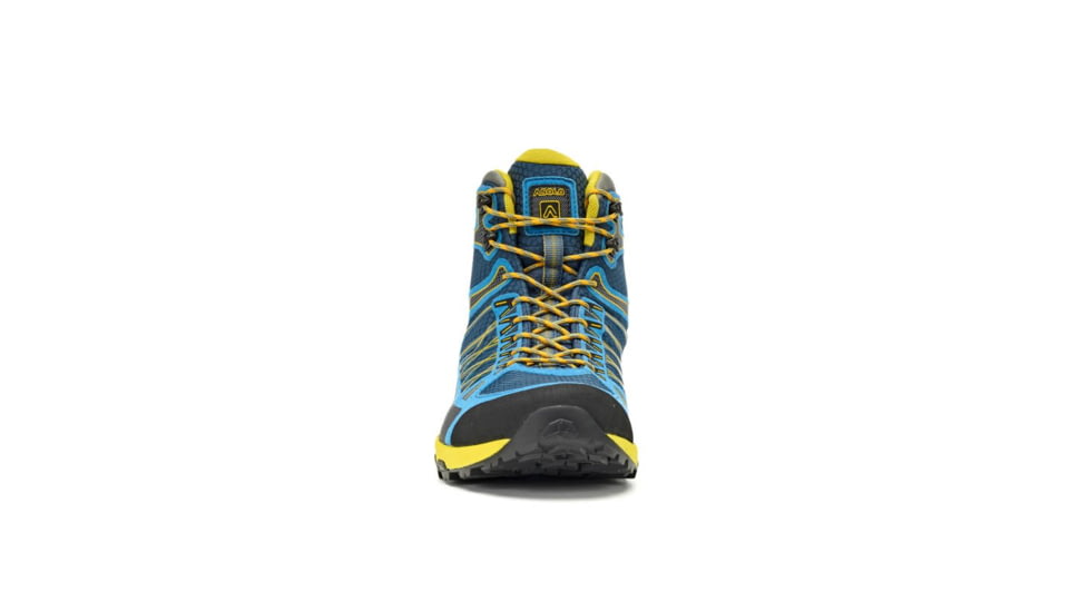 Asolo Grid Mid GV Hiking Shoes - Mens, Indian/Teal/Yellow, 9 US, A40516-898-090