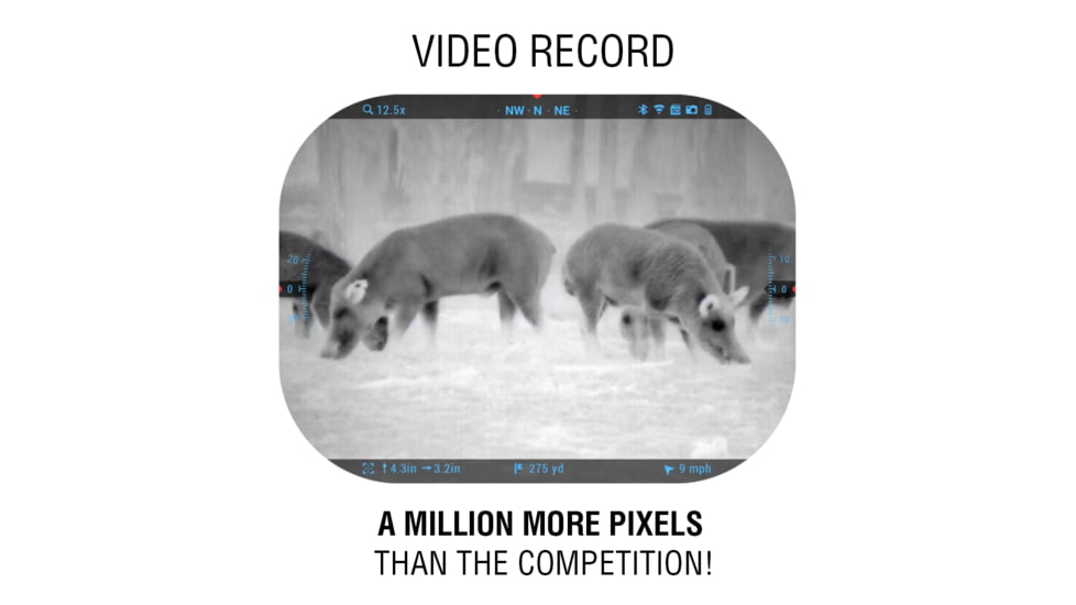 ATN Thor 5 XD LRF 4-40x 1280x1024 12 Micron Smart HD Thermal Rifle Scope, 30mm Tube w/ Xtreme Definition 1.3 Megapixel Sensor, Multiple Patterns &amp; Color Options Reticle, Black, TIWST51210LRF