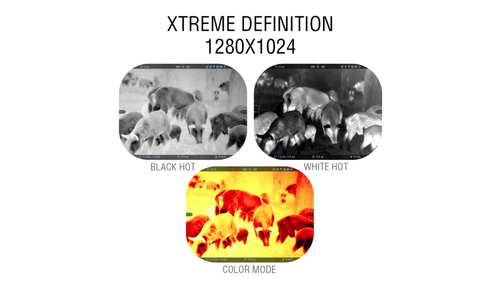 ATN Thor 5 XD LRF 4-40x 1280x1024 12 Micron Smart HD Thermal Rifle Scope, 30mm Tube w/ Xtreme Definition 1.3 Megapixel Sensor, Multiple Patterns &amp; Color Options Reticle, Black, TIWST51210LRF