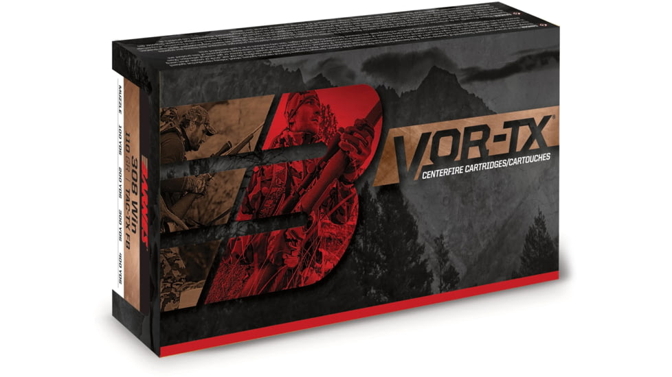 Barnes Vor-TxRifle Cartridges, .45-70 Government, TSX Flat Nose, 300 Grain, 20 - Rounds, 21579