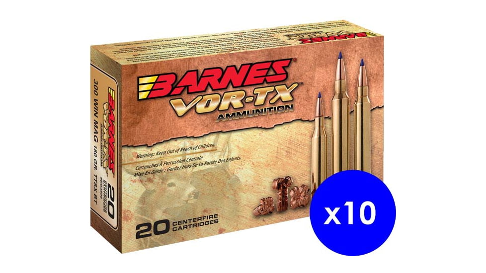 Barnes Vor-TxRifle Cartridges, 6.5 Creedmoor, TTSX Boat Tail, 120 Grain, 200 Rounds