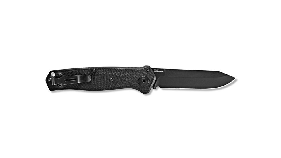 Benchmade Autocrat Automatic Folding Knife, 3.3in, Coated, Reverse Tanto, G10 black handle, 8551BK