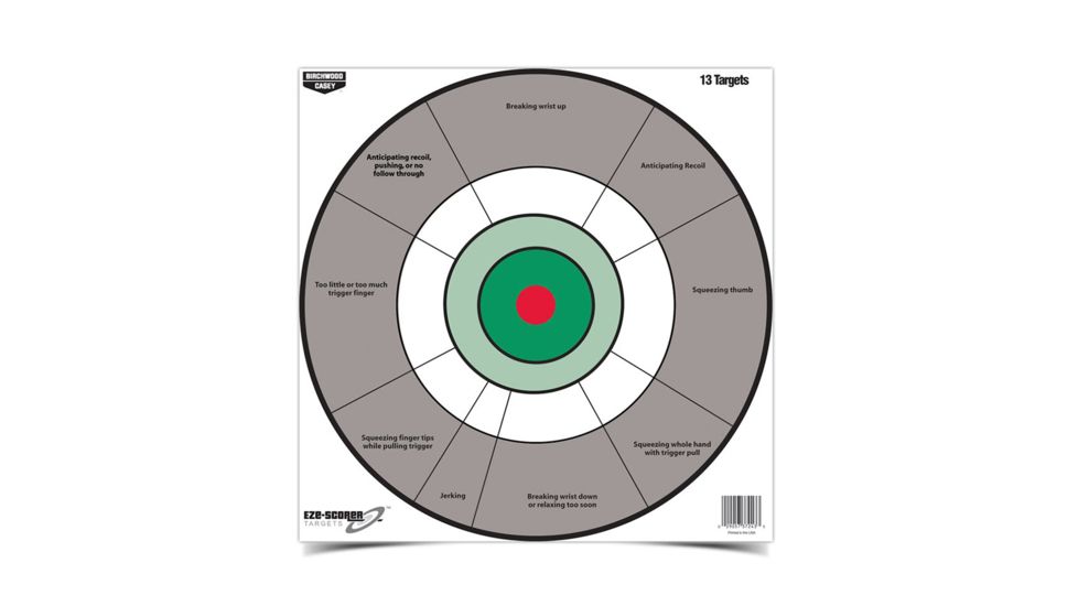 Birchwood Casey Eze-Scorer Handgun Trainer Paper Targets 12in | 16% Off ...