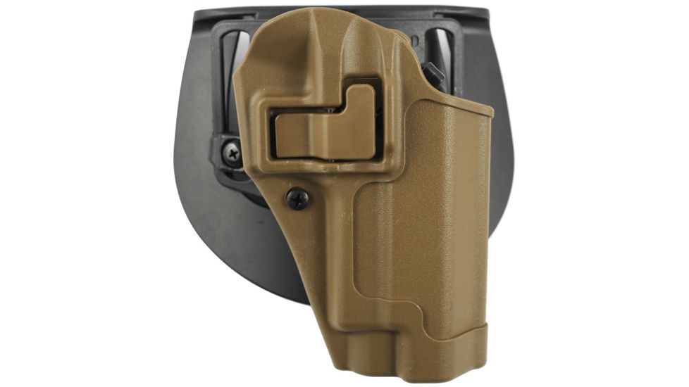 BlackHawk CQC SERPA Holster w/ Belt Loop and Paddle, Right Hand, Coyote Tan, For Glock 19/23/32, 410502CT-R