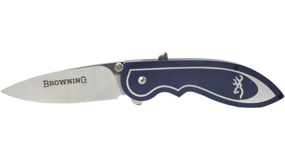 Browning 355 Backdraft Assisted Open Knife - Blue w/ 3.25in Blade