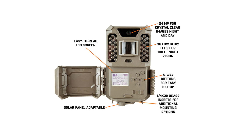 Bushnell 24MP Core Prime Low Glow Trail Camera w/Batteries, Brown, 119932CB