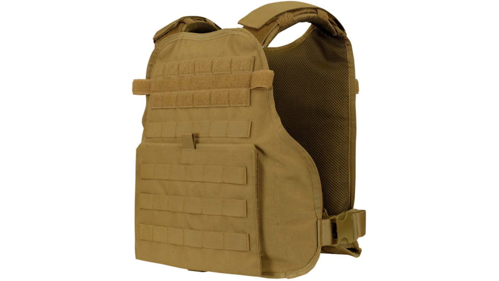 Caliber Armor AR550 11 x 14 Level III+ Body Armor and Condor MOPC Package, Coyote Brown, Large/2XL, 19-AR550-MOPC-1114-CB
