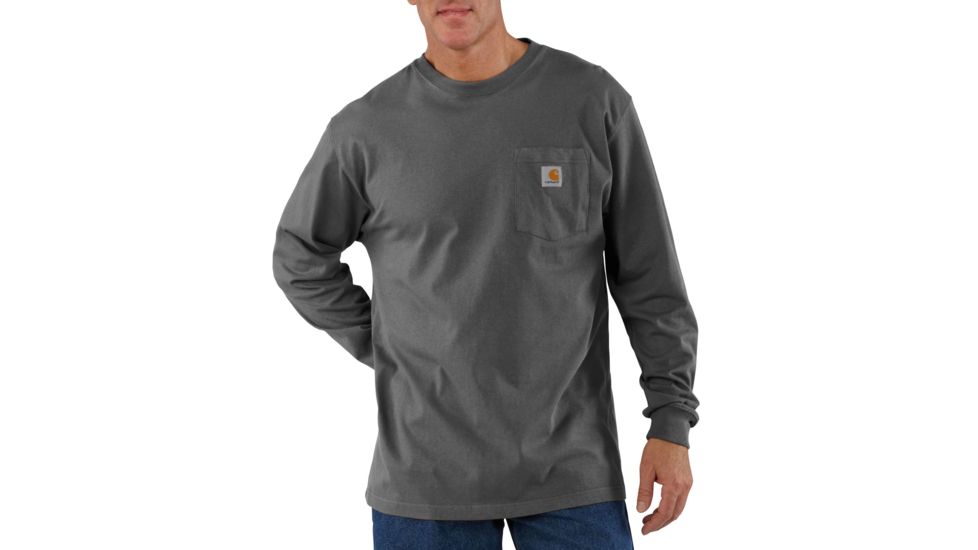 Carhartt Workwear Pocket Long Sleeve T-Shirt for Mens, Charcoal, Medium/Regular K126-CHR-REG-MED