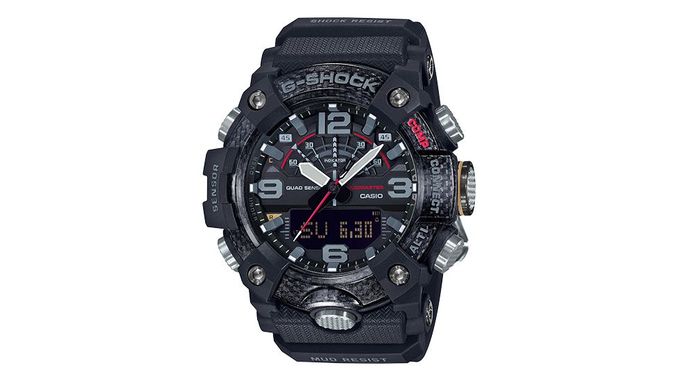 Casio Tactical G-Shock Mudmaster Ani-Digi Watch, Black, GGB100-1A