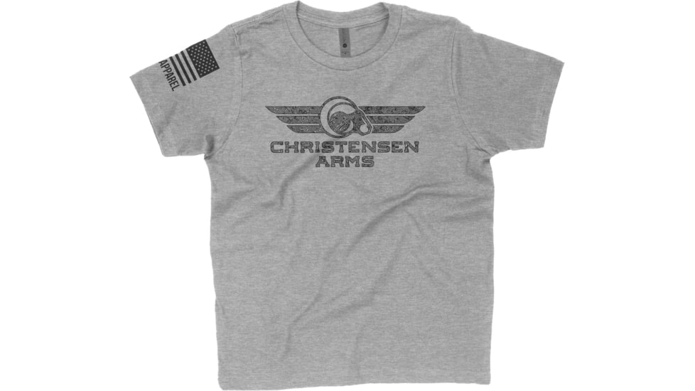 Christensen Arms Topo Map T-Shirt - Men's, Small, Heather Gray, 720-00102-00