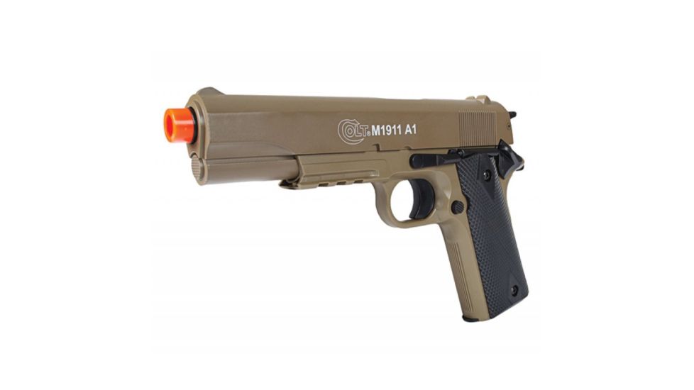 Colt M1911a1 Metal Slide Hpa Spring Pistol Tan Airsoft Gun Free Shipping Over 49 4308