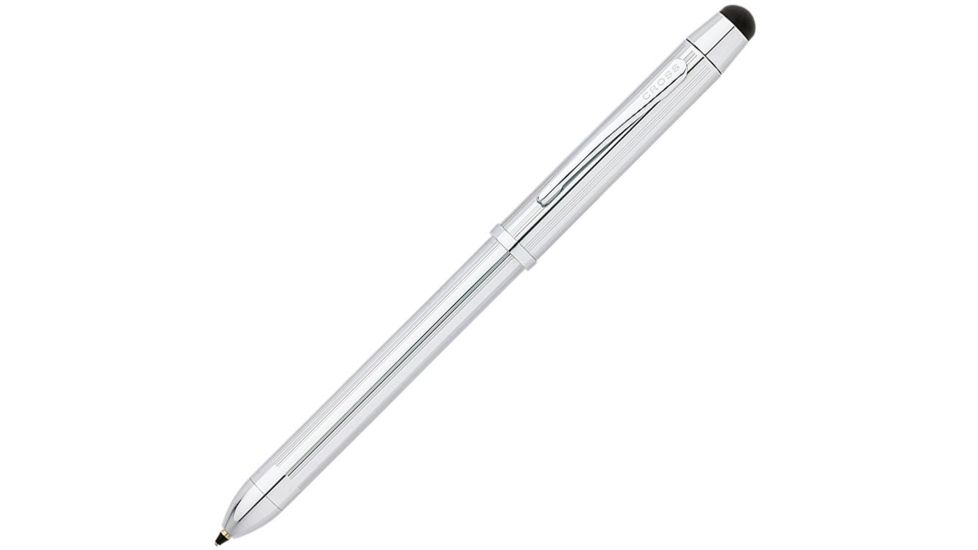 Cross Tech3+ Multifunction Pen - Black and Red Pen, Pencil, Stylus, Lustrous Chrome AT00901
