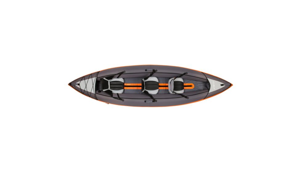 Decathlon Itiwit Inflatable Recreational Touring Kayak, Orange, 2 or 3 Person, 4520750