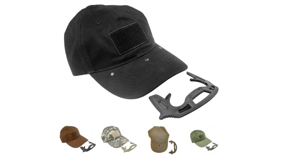 FAB Defense Gotcha Tactical Cap w/Self-Defense Tool, Black, Brown, Digital Camo, Flat Dark Earth, OD Green