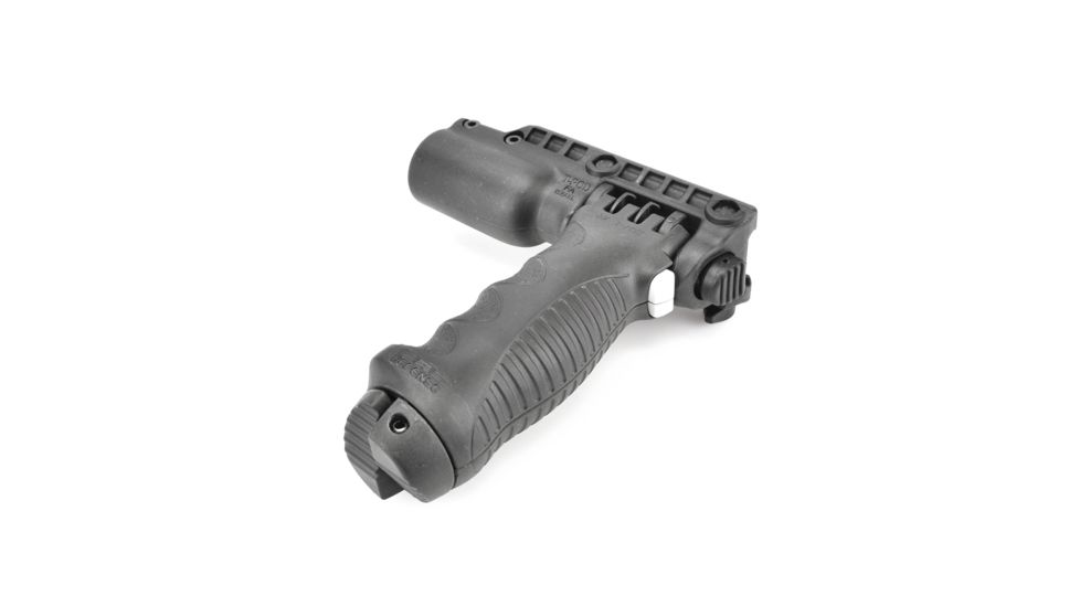 FAB Defense Tactical Vertical Foregrip w/Integrated Adjustable Bipod, 1in Flashlight Adaptor, Black, FX-TPODG2FA