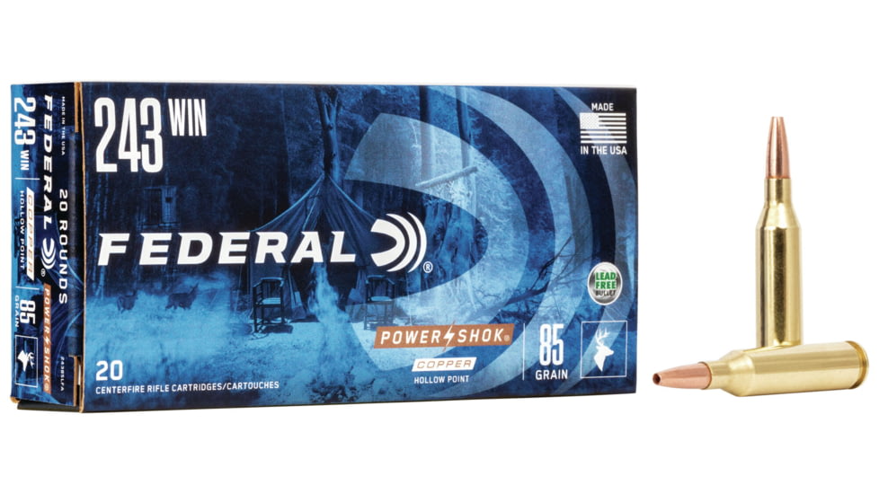 Federal Premium PowerShok Copper .243 Winchester 85 Grain Copper