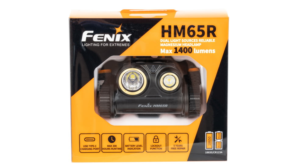 Fenix FX-HM65R HM65R Black W/Orange Accents 1000/400/130/50