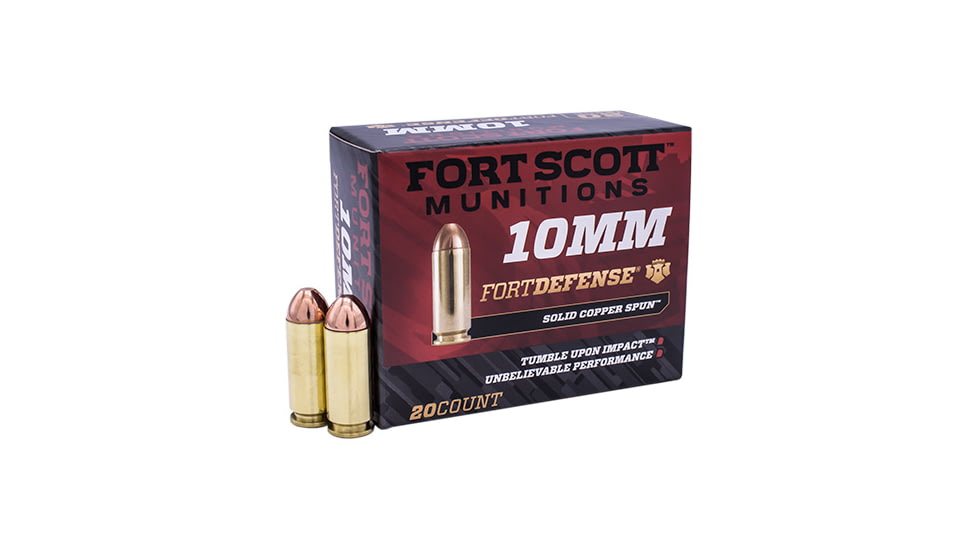 Fort Scott Munitions 10MM 125 Grain Centerfire Pistol Ammunition, 20 Rounds, 10MM-125-SCV
