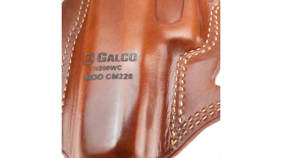 Galco Combat Master Concealment Leather Holster - Right Hand, Tan, For Glock 20/21/37 CM228