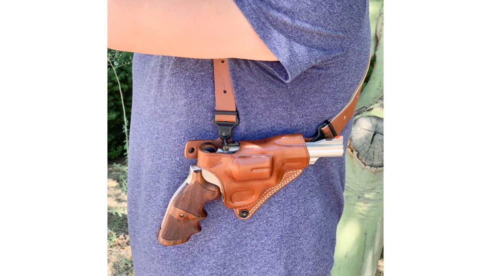 Galco Miami Classic II Shoulder System, Ruger Security-Six, Ruger Service-Six, Ruger Speed-Six, S&amp;W K-Frame Revolver, Taurus 415/425 Tracker 445/450/617/627 Tracker/66, Right, Plain, Tan, MCII114
