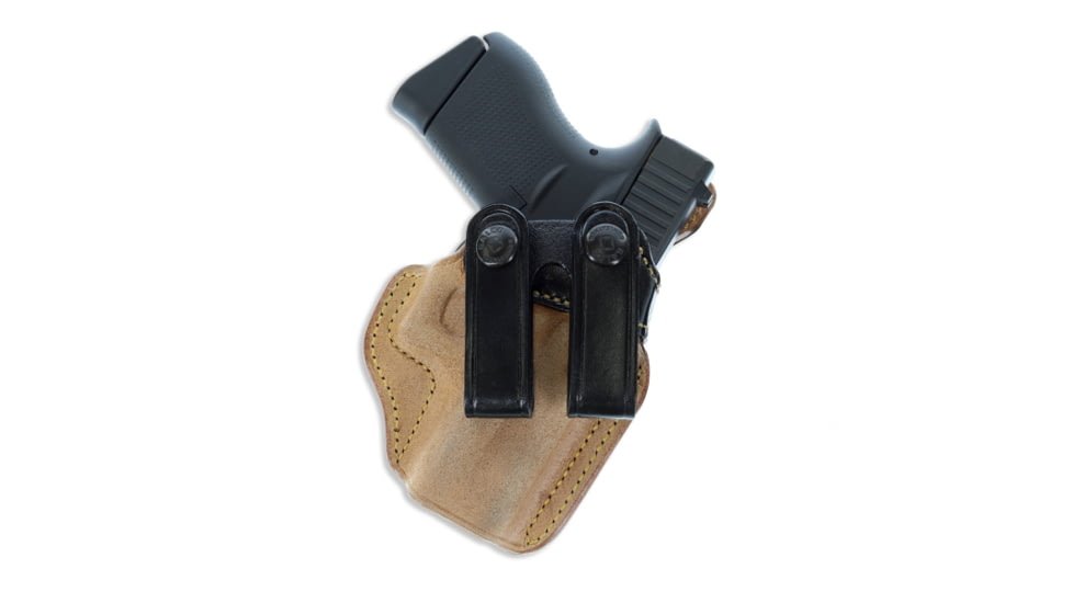 Galco Royal Guard 2.0 Leather IWB Holster, Glock 43/ 43X MOS/ 43X w/wo Red Dot, Right Hand, Rough Out Horsehide, Black, RG800RB