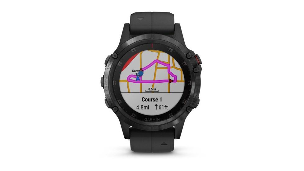 Garmin Fenix 5 Plus, Sapphire, GPS Watch, NA, Black/Black 010-01988-00