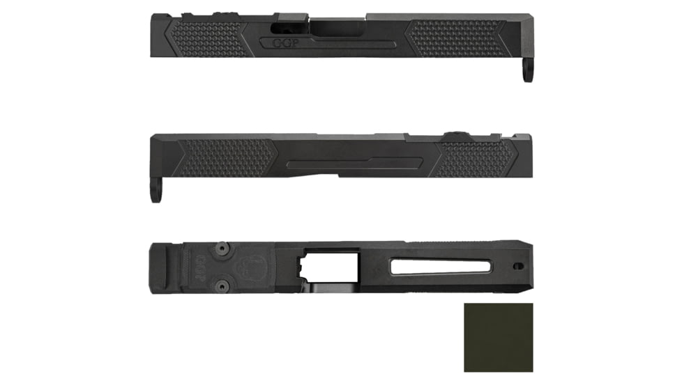 Grey Ghost Precision Version 4 Pistol Slide w/ RMR-DP Pro Cut, Glock 17 Gen 4, 17-4 Stainless Steel, Olive Drab Cerakote, GGP-17-4-OC-OD-V4