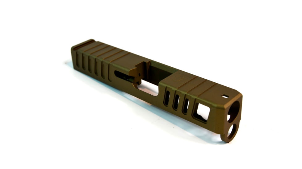 Gun Cuts Juggernaut Slide for Glock 26, No Optic Cut, Burnt Bronze, GC-G26-JUG-BBR-NO