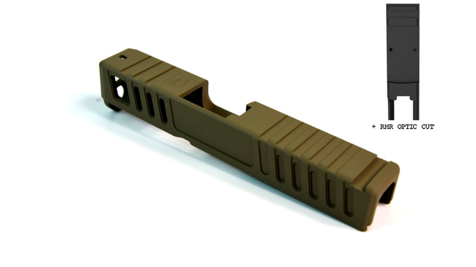 Gun Cuts Juggernaut Slide for Glock 26, Optic Cut, Flat Dark Earth, GC-G26-JUG-FDE-RMR