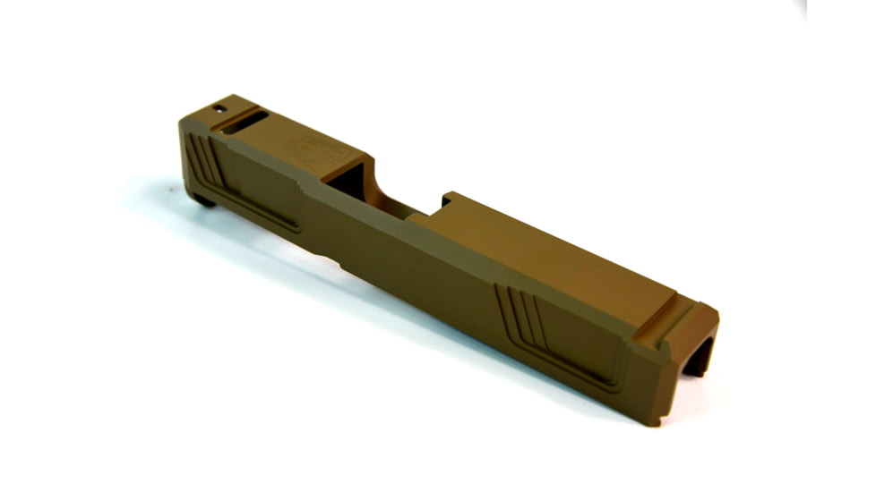 Gun Cuts Raider Slide for Glock 26, No Optic Cut, Coyote Tan, GC-G26-RAI-CTA-NO