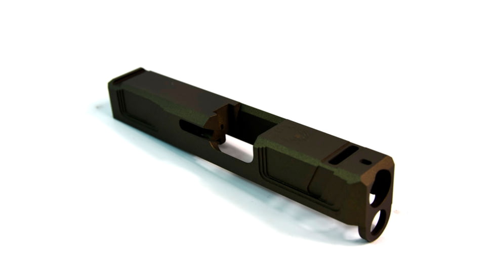 Gun Cuts Raider Slide for Glock 26, No Optic Cut, Midnight Bronze, GC-G26-RAI-MBR-NO