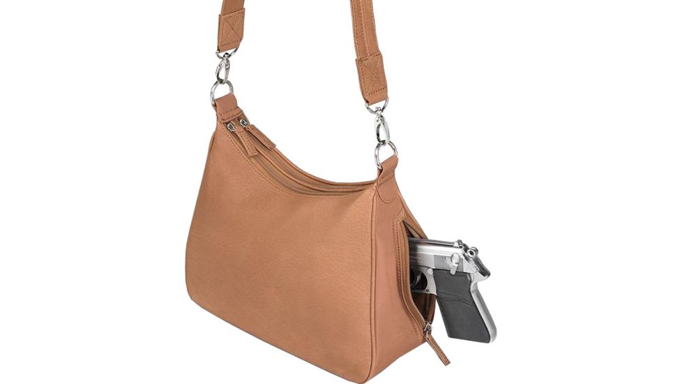 Gun Tote'n Mamas Concealed Carry Basic Hobo Handbag,Saddle Tan,13x8.5x4.25in 0637205