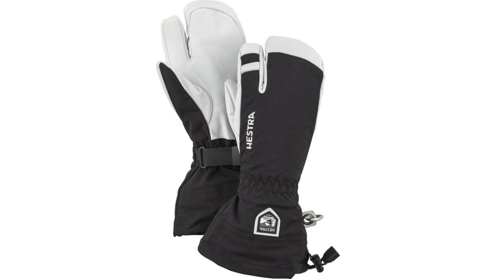 Hestra Army Leather Heli Ski 3 Finger Glove - Unisex, Black, 5, 30572-100-05